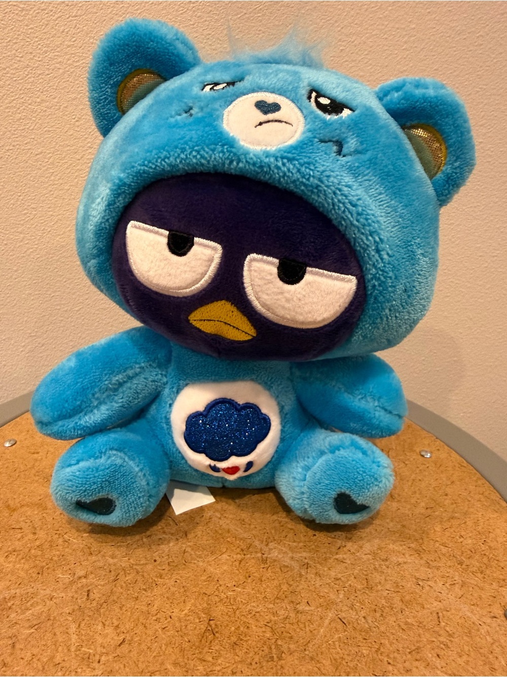 San Rio X Care Bears - Badtz-Maru as Grumpy Bear Plush